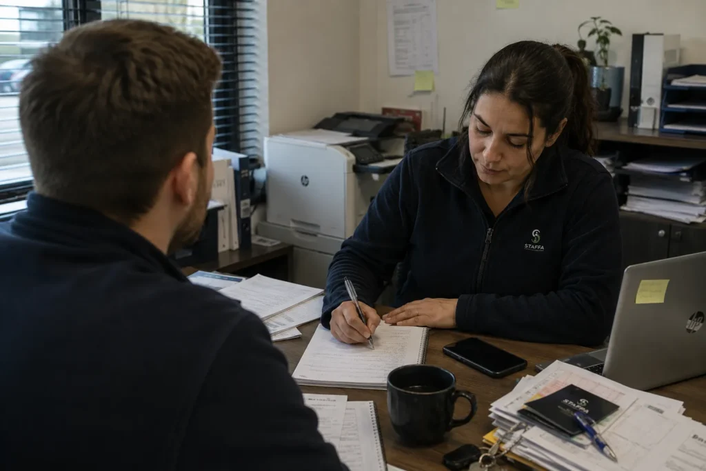 Gesprek over werving en selectie op kantoor